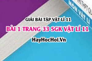 Giải bài 1 trang 33 SGK Vật lí 11